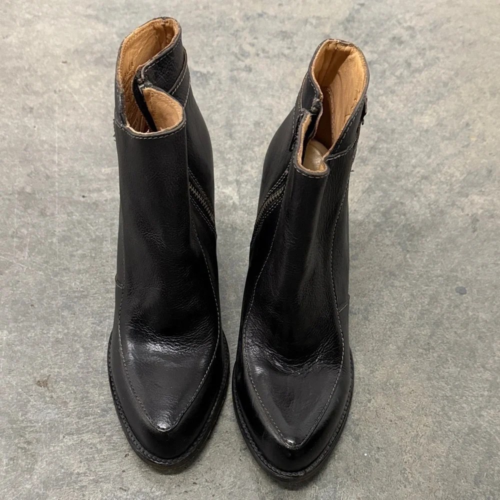 Bed Stu Black Leather Ankle Booties